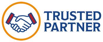 trusted logo with two hands shaking
